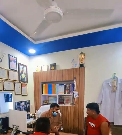 A consultation in the clinic