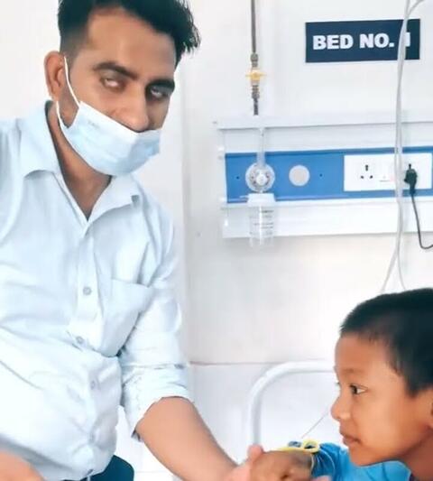 A young patient on the ward