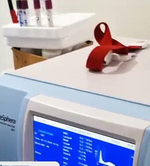 Samples on the laboratory analyser
